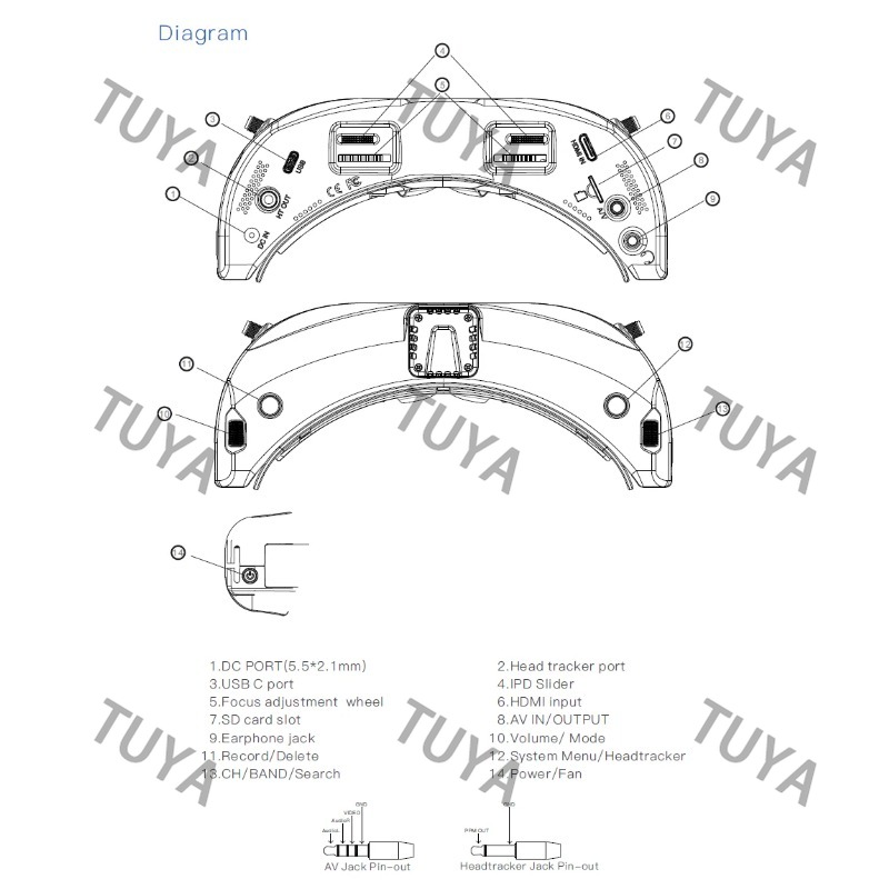 Drone Racing Goggles - نظارات FPV SKY04X pro بشاشة OLED