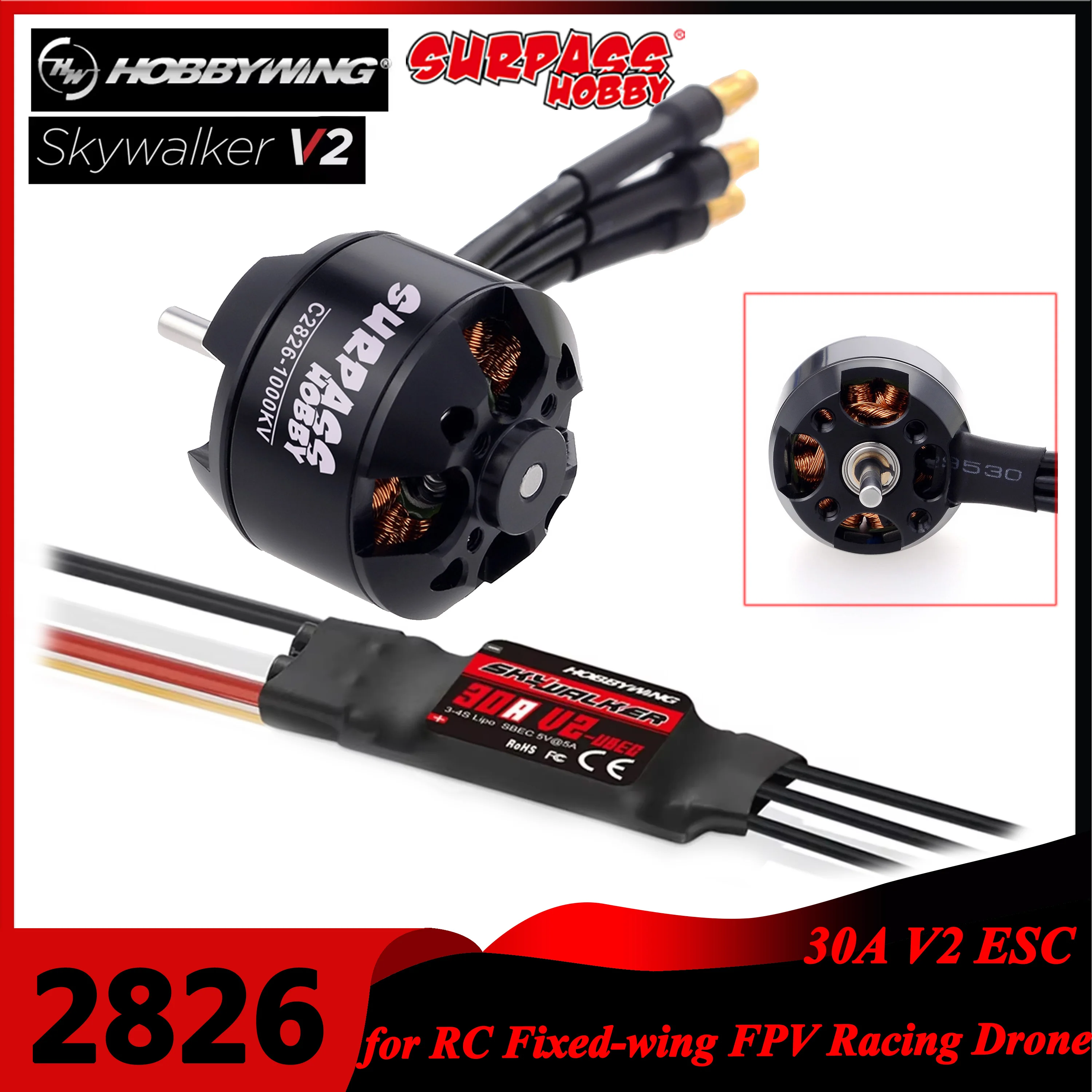 تجاوز هواية 2826 1000KV 1350KV - مراجعة Drone Racing Esc وسعره