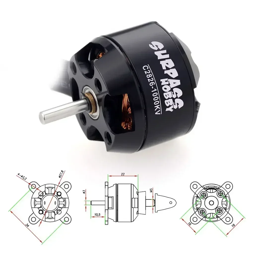 تجاوز هواية 2826 1000KV 1350KV - مراجعة Drone Racing Esc وسعره
